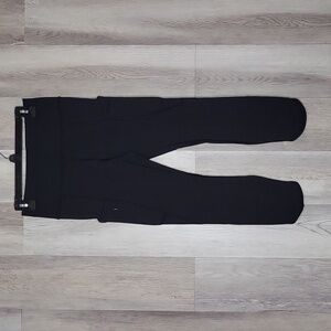 Athleta Womens S Black All In‎ Crop Side Pocket Stretch Leggings Activewear